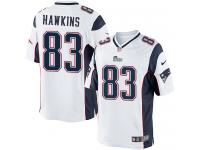 Men Nike NFL New England Patriots #83 Lavelle Hawkins Road White Limited Jersey