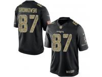 Men Nike NFL New England Patriots #87 Rob Gronkowski Black Salute to Service Limited Jersey