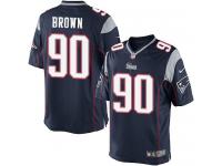 Men Nike NFL New England Patriots #90 Malcom Brown Home Navy Blue Limited Jersey