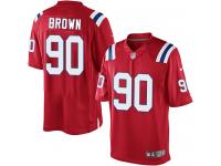 Men Nike NFL New England Patriots #90 Malcom Brown Red Limited Jersey