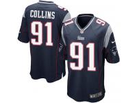 Men Nike NFL New England Patriots #91 Jamie Collins Home Navy Blue Game Jersey