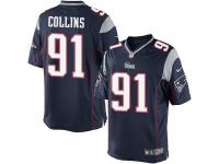 Men Nike NFL New England Patriots #91 Jamie Collins Home Navy Blue Limited Jersey