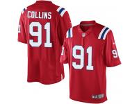 Men Nike NFL New England Patriots #91 Jamie Collins Red Limited Jersey