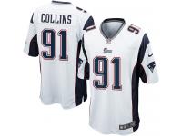 Men Nike NFL New England Patriots #91 Jamie Collins Road White Game Jersey