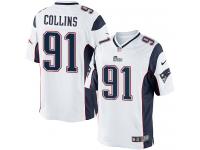 Men Nike NFL New England Patriots #91 Jamie Collins Road White Limited Jersey