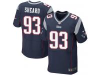 Men Nike NFL New England Patriots #93 Jabaal Sheard Authentic Elite Home Navy Blue Jersey