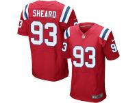 Men Nike NFL New England Patriots #93 Jabaal Sheard Authentic Elite Red Jersey