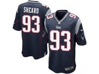 Men Nike NFL New England Patriots #93 Jabaal Sheard Home Navy Blue Game Jersey