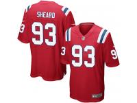 Men Nike NFL New England Patriots #93 Jabaal Sheard Red Game Jersey