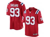 Men Nike NFL New England Patriots #93 Jabaal Sheard Red Limited Jersey