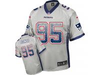 Men Nike NFL New England Patriots #95 Chandler Jones Grey Drift Fashion Limited Jersey