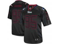 Men Nike NFL New England Patriots #95 Chandler Jones Lights Out Black Limited Jersey