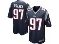 Men Nike NFL New England Patriots #97 Alan Branch Home Navy Blue Game Jersey