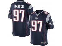 Men Nike NFL New England Patriots #97 Alan Branch Home Navy Blue Limited Jersey