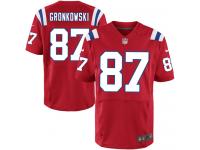 Men Nike NFL New England Patriots Rob Gronkowski Authentic Elite Red Jersey