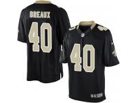 Men Nike NFL New Orleans Saints #40 Delvin Breaux Home Black Limited Jersey