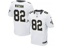 Men Nike NFL New Orleans Saints #82 Benjamin Watson Authentic Elite Road White Jersey