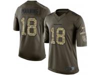 Men Nike NFL Nike Denver Broncos Peyton Manning Green Salute To Service Limited Jersey