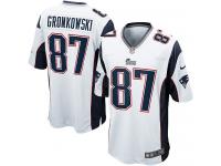 Men Nike NFL Nike New England Patriots Rob Gronkowski Authentic Elite White Jersey