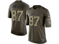 Men Nike NFL Nike New England Patriots Rob Gronkowski Green Salute To Service Limited Jersey