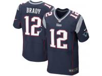 Men Nike NFL Nike New England Patriots Tom Brady Authentic Elite Navy Blue Jersey