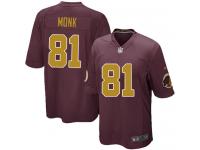 Men Nike NFL Washington Redskins #81 Art Monk Burgundy Red 80th Anniversary Limited Jersey