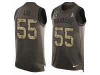 Men Nike Oakland Raiders #55 Marquel Lee Limited Green Salute to Service Tank Top NFL Jersey