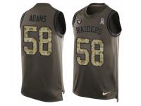 Men Nike Oakland Raiders #58 Tyrell Adams Limited Green Salute to Service Tank Top NFL Jersey