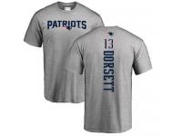 Men Nike Phillip Dorsett Ash Backer - NFL New England Patriots #13 T-Shirt