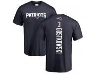 Men Nike Stephen Gostkowski Navy Blue Backer - NFL New England Patriots #3 T-Shirt