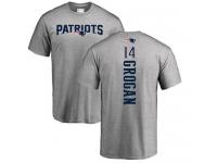 Men Nike Steve Grogan Ash Backer - NFL New England Patriots #14 T-Shirt