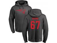 Men Nike Trent Brown Ash One Color - NFL New England Patriots #67 Pullover Hoodie