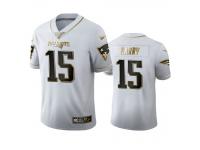 Men N'Keal Harry Patriots White 100th Season Golden Edition Jersey