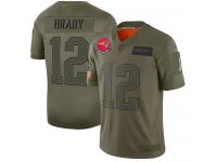 Men's #12 Limited Tom Brady Camo Football Jersey New England Patriots 2019 Salute to Service