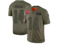 Men's #14 Limited Steve Grogan Camo Football Jersey New England Patriots 2019 Salute to Service