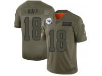 Men's #18 Limited Cooper Kupp Camo Football Jersey Los Angeles Rams 2019 Salute to Service