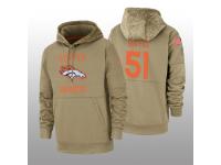 Men's 2019 Salute to Service Todd Davis Broncos Tan Sideline Therma Hoodie Denver Broncos