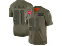 Men's #91 Limited Deatrich Wise Jr Camo Football Jersey New England Patriots 2019 Salute to Service