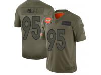 Men's #95 Limited Derek Wolfe Camo Football Jersey Denver Broncos 2019 Salute to Service