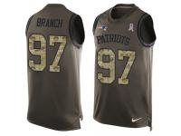 Men's Alan Branch #97 Nike Green Jersey - NFL New England Patriots Salute to Service Tank Top