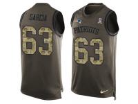 Men's Antonio Garcia #63 Nike Green Jersey - NFL New England Patriots Salute to Service Tank Top