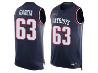 Men's Antonio Garcia #63 Nike Navy Blue Jersey - NFL New England Patriots Player Name & Number Tank Top