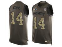 Men's Brandin Cooks #14 Nike Green Jersey - NFL New England Patriots Salute to Service Tank Top