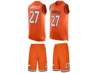 Men's Brendan Langley #27 Nike Orange Jersey - NFL Denver Broncos Tank Top Suit