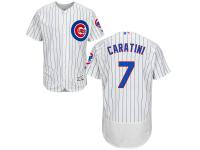 Men's Chicago Cubs Majestic Home White-Royal Flex Base Authentic Collection #7 Victor Caratini Jersey