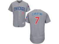 Men's Chicago Cubs Majestic Road Gray Flex Base Authentic Collection #7 Victor Caratini Jersey