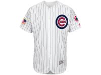 Men's Chicago Cubs Majestic White Fashion  Stars & Stripes 2016 Independence Day  Flex Base Jersey