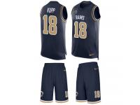 Men's Cooper Kupp #18 Nike Navy Blue Jersey - NFL Los Angeles Rams Tank Top Suit