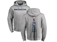 Men's Denver Broncos Joe Flacco NFL Pro Line Ash Backer Pullover Hoodie