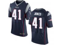 Men's Elite Cyrus Jones #41 Nike Navy Blue Home Jersey - NFL New England Patriots